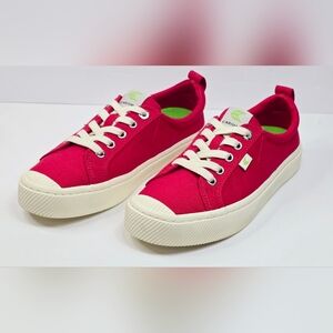 Cariuma Shoes Womens 7.5/Mens 6 OCA Rio Brasil Canvas Low Sneakers Red Shoes